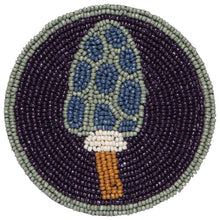 Hand-Beaded Mushroom Coasters (Set of 4)