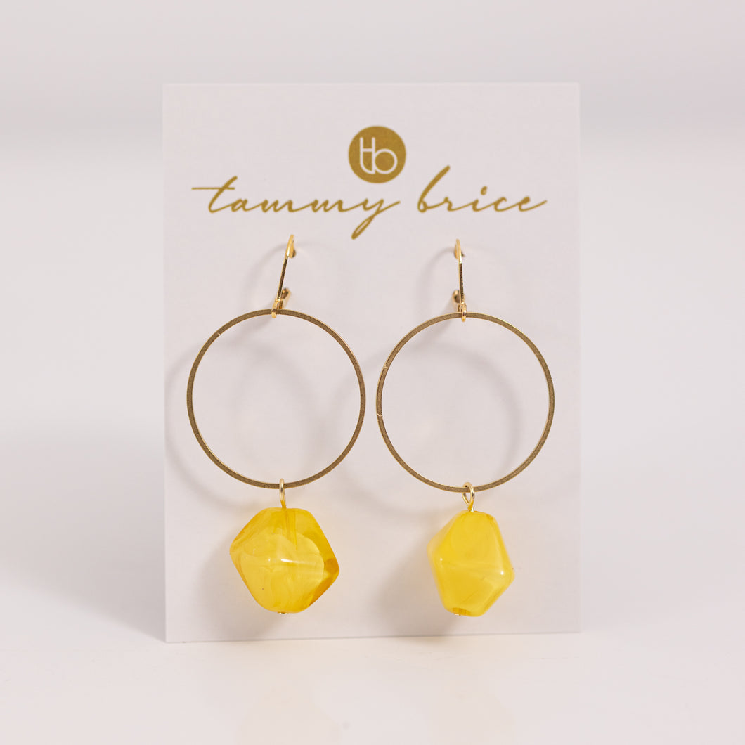 Lemon Zesty Earrings by Local Maker Tammy Brice