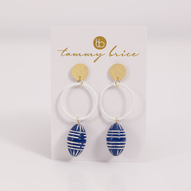 Sailor Blue Earrings by Local Maker Tammy Brice