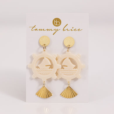 Yatch Club Earrings by Local Maker Tammy Brice