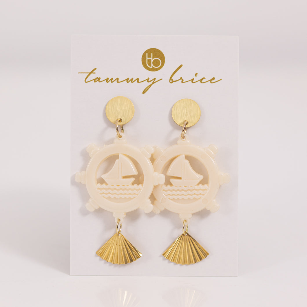 Yatch Club Earrings by Local Maker Tammy Brice