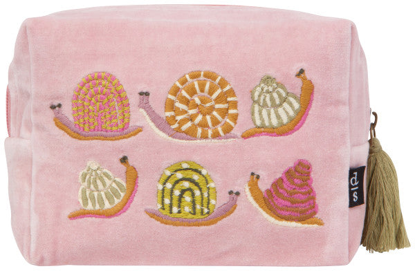 Gardenland Snails Embroidered Pouch