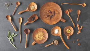 Teak Wood Natural Organic Shaped Spoon