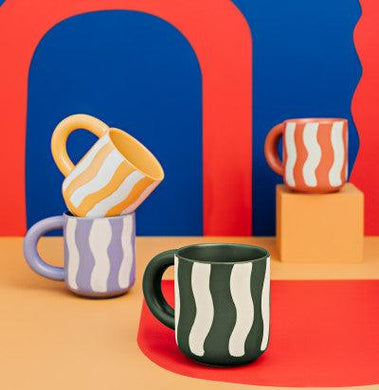 Groovy Squiggles Mugs (Multiple Colors)