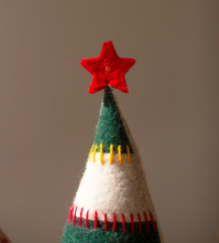 Felt Christmas Trees on Wood Bases (Set of 2)