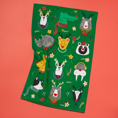 Rudolph Imposter Embroidered Tea Towels