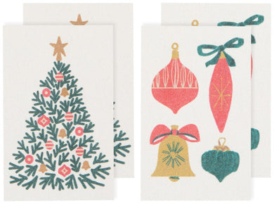 Festive Fir Christmas Pop Up Sponges (Set of 4 Assorted)