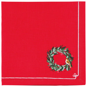 Christmas Wreaths Napkins (Set of 4)