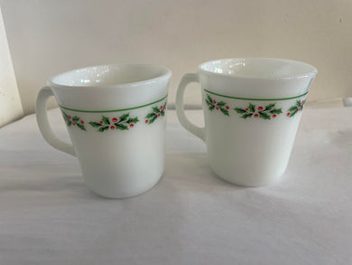 Set of 2 Vintage/Previously Adored Christmas Tree Mugs