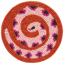 Hand-Beaded Snakes Coasters (Set of 4)