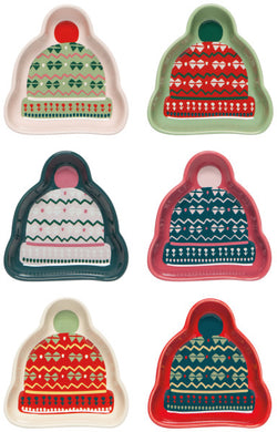 Winter Woolens Winter Hat Pinch/Dip Bowls (Multiple Styles & Colors)