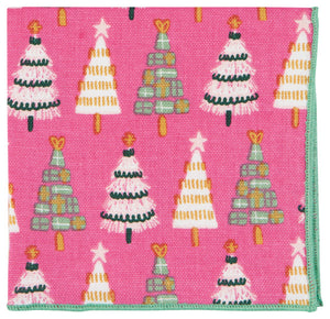 Glitzmas Trees Cloth Cocktail Napkins (Set of 4)