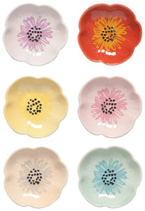 Flower Shaped Dip or Pinch Bowls (Multiple Colors)