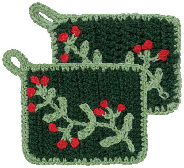 Winterberry Crochet Sponges/Dishcloths (Set of 2)