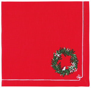 Christmas Wreaths Napkins (Set of 4)