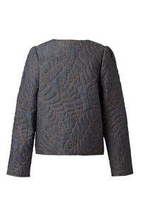 Brenda Jacket – Blue Denim with Orange Embroidery