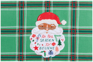 Santa's Beard Embellished Tea Towel