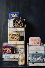 Plume Embroidered Pouch