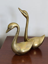 Vintage Brass Swans