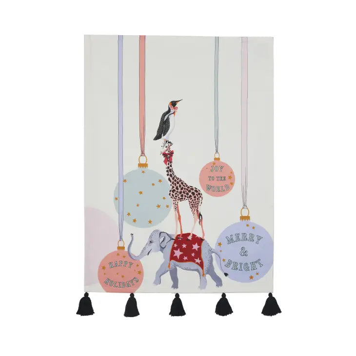 Christmas Trio with Tassels Tea Towel