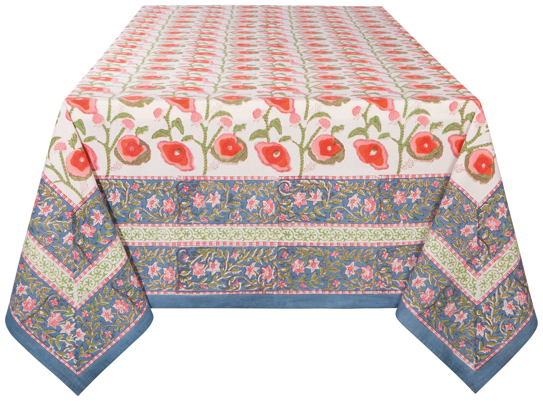 Hand Block-Printed Tablecloths (Various Styles)