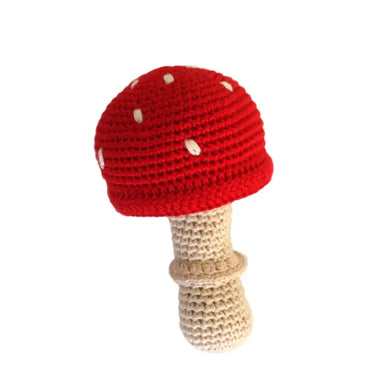 Toadstool Hand Crocheted Rattle