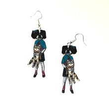 Bertha Earrings - Dog holding Cat