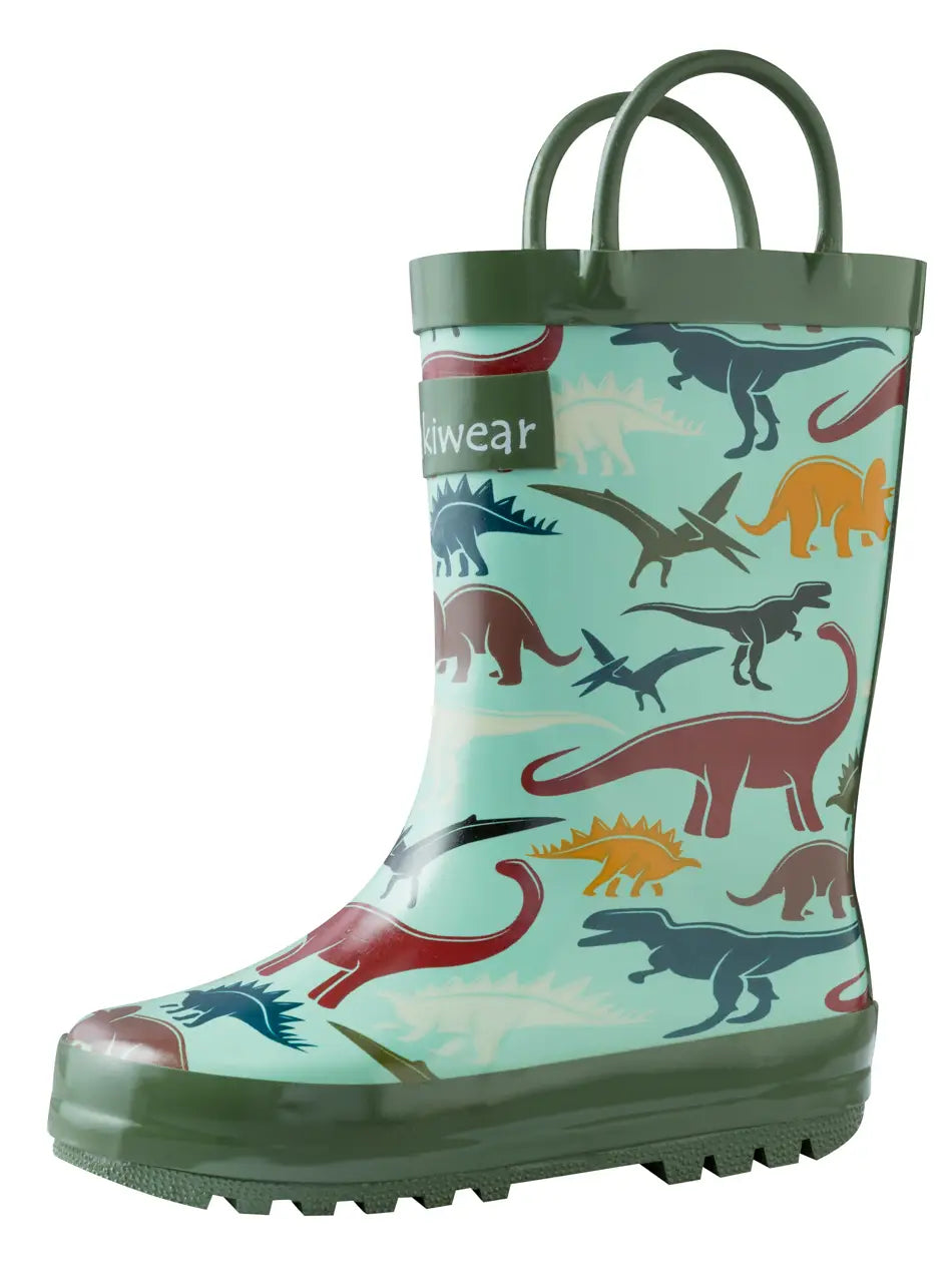 Earthy Dinosaurs Rain Boots