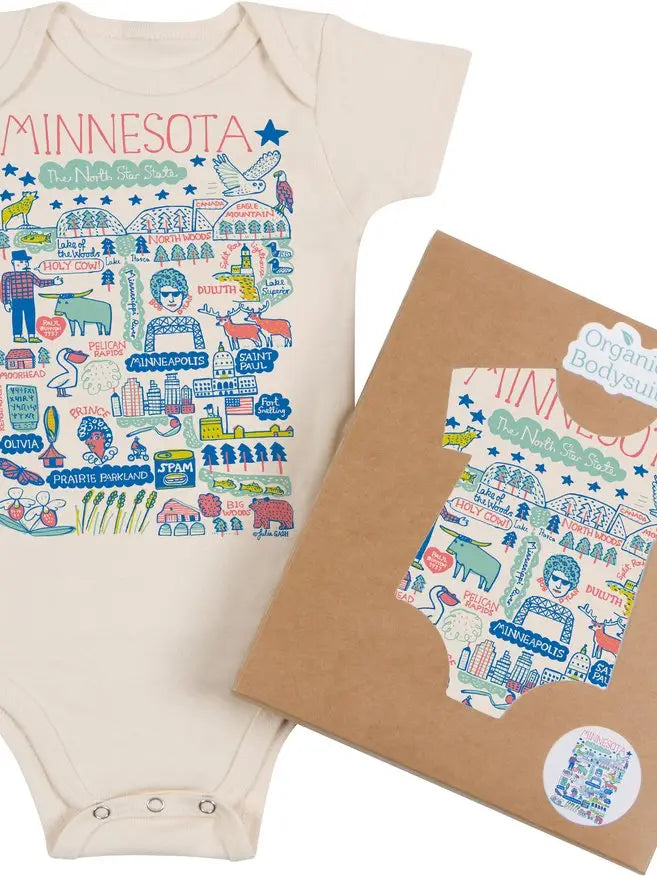 Minnesota Boutique Map Art Onesies/Kids' Tees