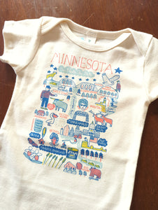 Minnesota Boutique Map Art Onesies/Kids' Tees