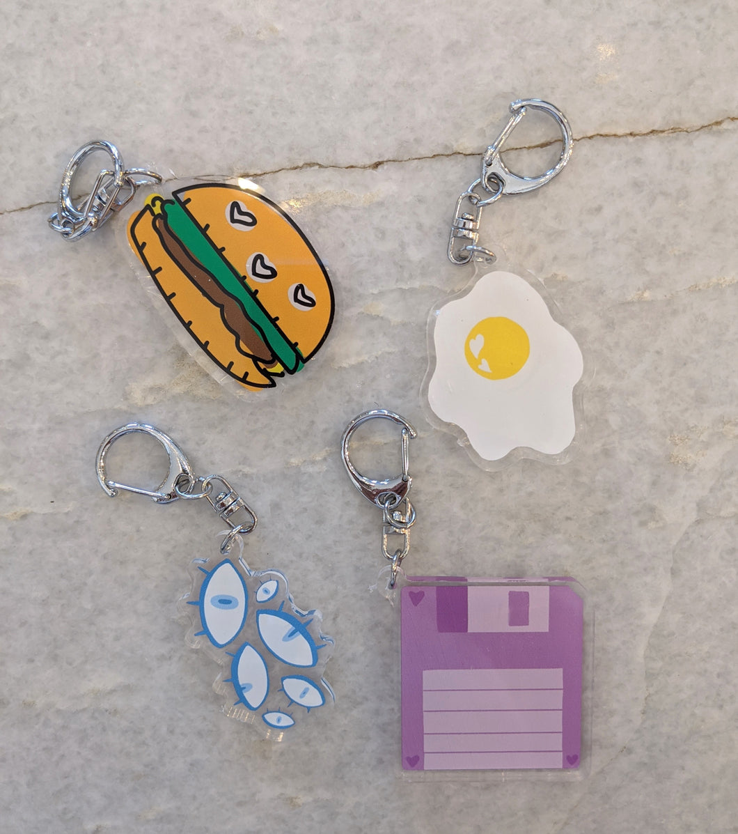 Keychains by local artist Emily Ritchie
