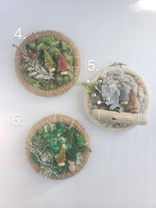 Holiday Round Textured Wall Hangings