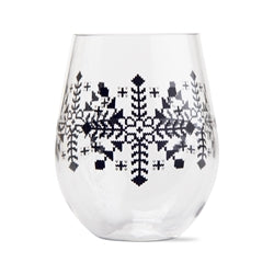 Snowflake Acrylic Stemless Wine Glass
