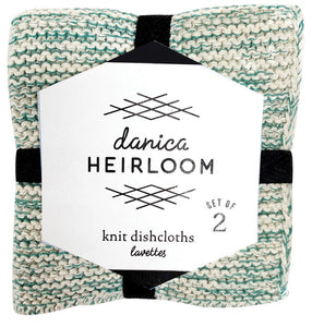 Knit Heirloom Dishcloths (Set of 2--Multiple Color Options)