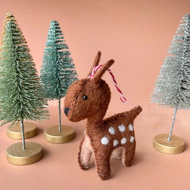 Fawn Felt Wool Ornament