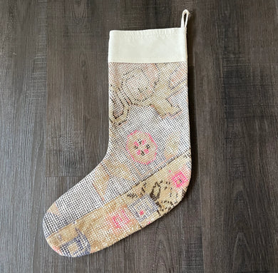 Vintage Rug Holiday Stocking No. 310