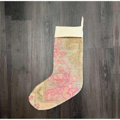 Vintage Rug Holiday Stocking No. 12