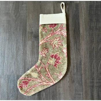 Vintage Rug Holiday Stocking No. 319