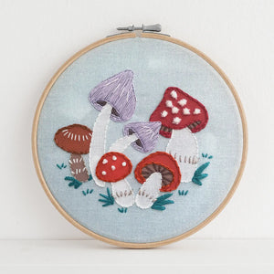 Mushrooms Premium Embroidery Kit 6"