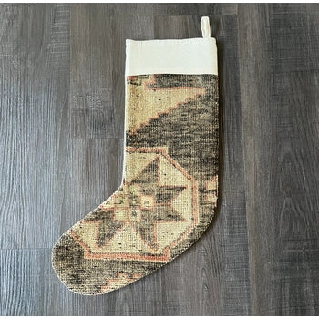 Vintage Rug Holiday Stocking No. 323