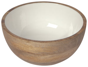 Solid Color Mango Wood Serving Bowls