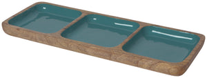 Solid Color Mango Wood Serving Bowls