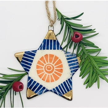 Holiday Star Ornaments by Threet Ceramics