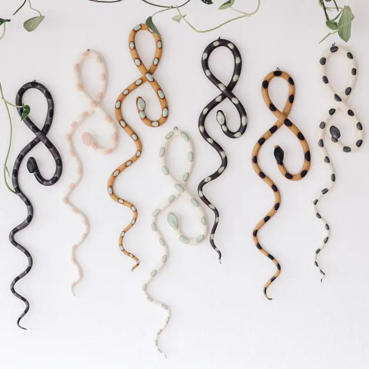 Ceramic Wall Snakes (Multiple Colors)