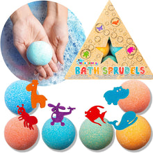 Kid's Bath Sprudels With Sponge Toy Inside (Pack of 6)