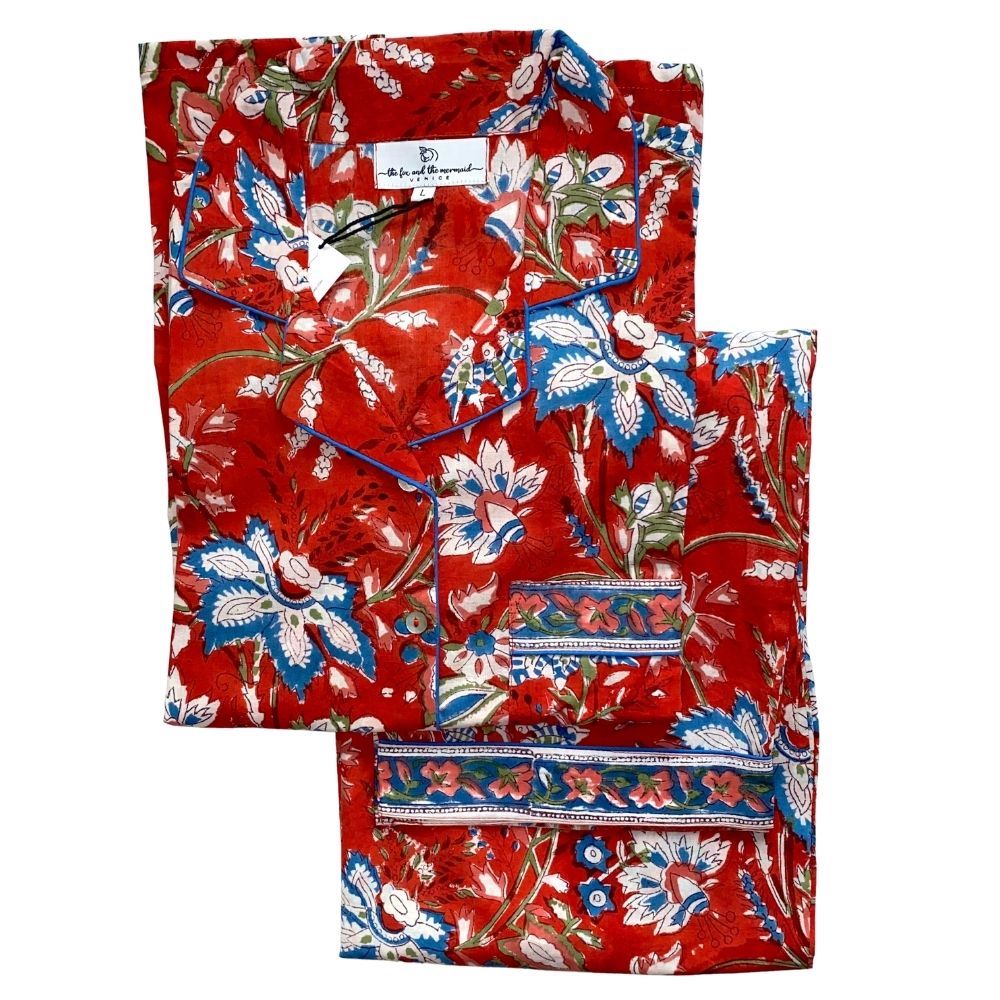 Hand Block Printed Pajama Sets (Multiple Styles)