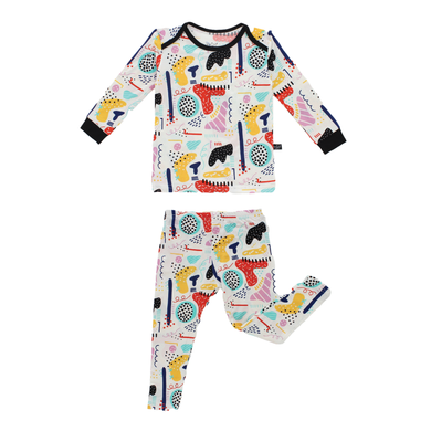 Modern Art 2 Piece Bamboo Pajama Set