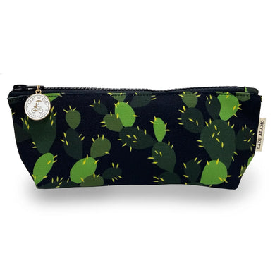 Midnight Cactus Skinny Zip Bag