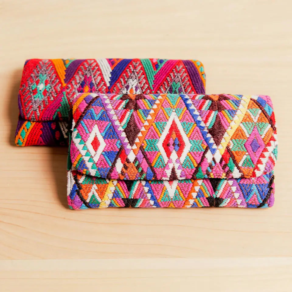 Recycled Mayan Huipiles Wallet Clutch