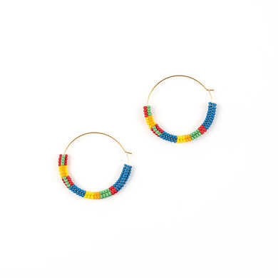 Color Block Hoop Earrings (Multiple Colors)